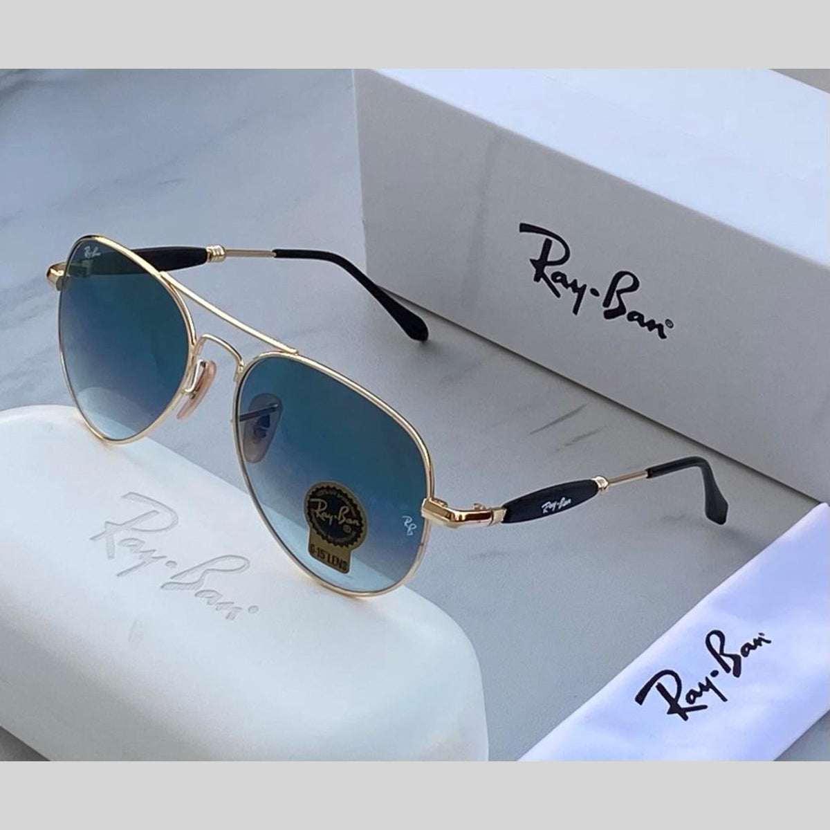 RAY-BAN New Fancy Men's Shaded Oval Metal Trendy Hot Favourite Wintage Sunglass For Unisex.