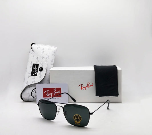 RAY-BAN New Fancy Men's Square Aviator Black Metal Frame Trendy Hot Favourite Wintage Sunglass For Unisex.