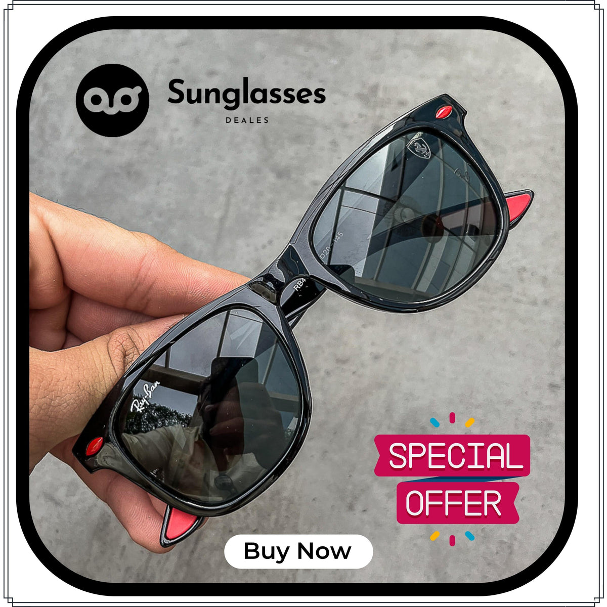RAY-BAN All Season Special Men Women 7A Quality B2 4195 Square Wayfarer Causal Vintage Sunglasses For Unisex. ( B2 A1+4195 Mm )