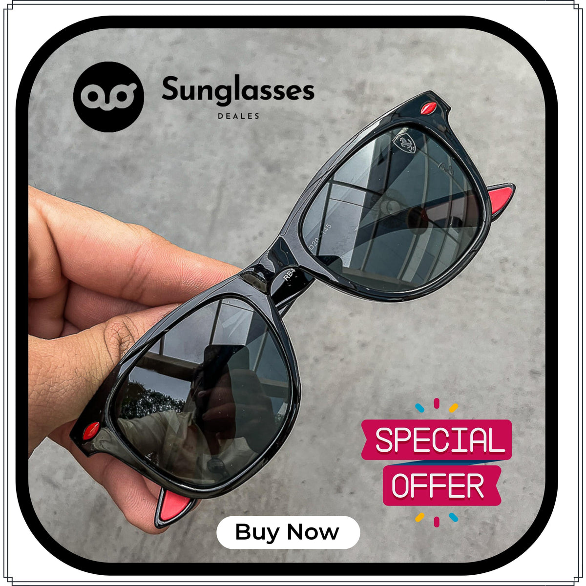 RAY-BAN All Season Special Men Women 7A Quality B2 4195 Square Wayfarer Causal Vintage Sunglasses For Unisex. ( B2 A1+4195 Mm )