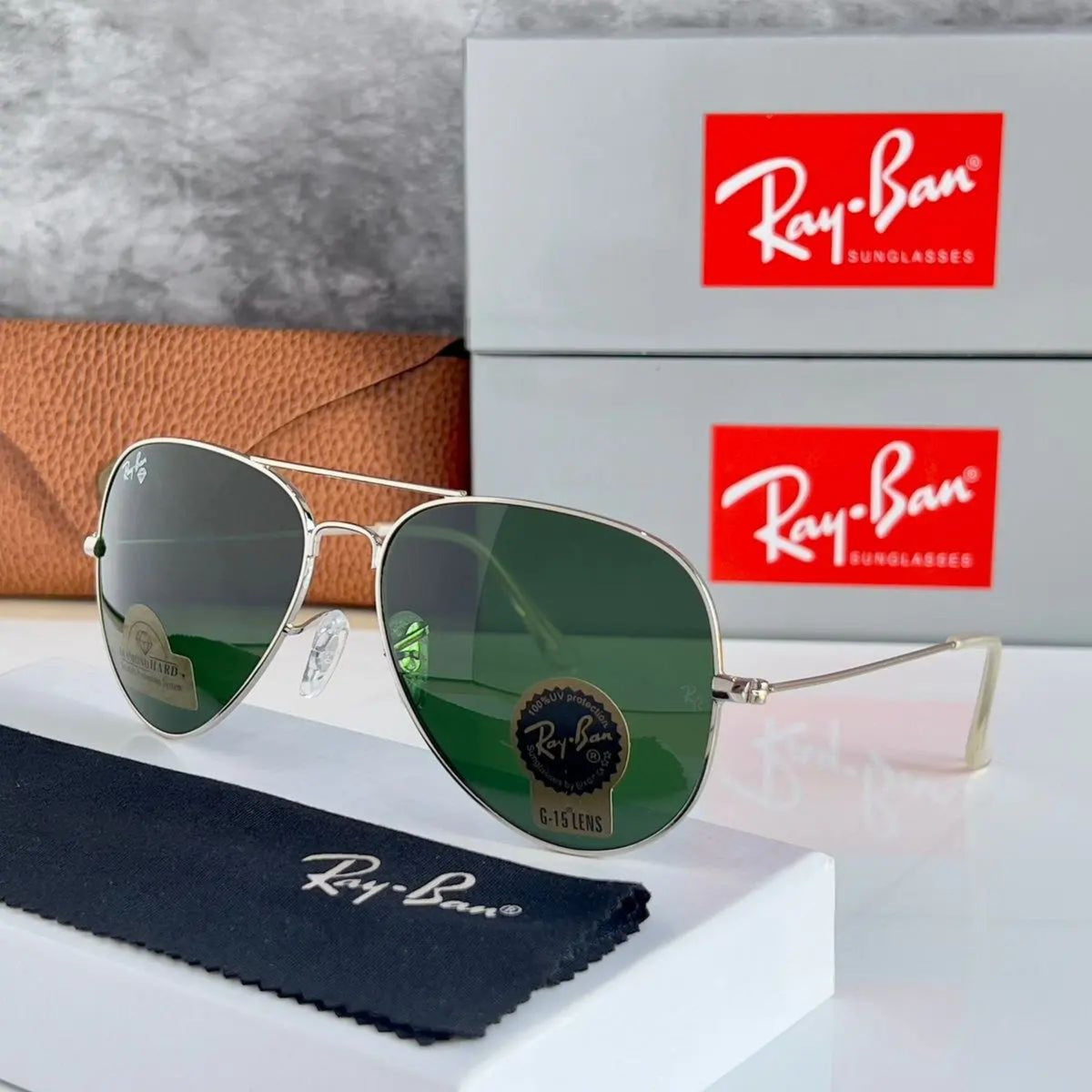 RAY-BAN New Fancy Men's Aviator Metal Trendy Hot Favourite Wintage Sunglass For Unisex.